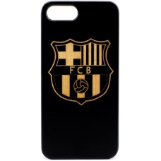 Husa VINTAGE din lemn acacia pentru iPhone 7/8, pirogravura - Acacia wood vintage case for iPhone 7/8, phyrography "FC Barcelona"