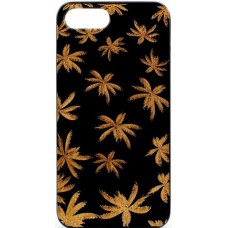 Husa minimalista din lemn acacia pentru iPhone 7/8 Plus, pirogravura - Acacia wood vintage case for iPhone 7/8 Plus, phyrography "Maria Leaves"