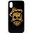 Husa vintage din lemn acacia pentru iPhone X, pirogravura - Acacia wood vintage case for iPhone X, phyrography "Pirat skull"