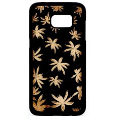 Husa vintage din lemn acacia pentru Samsung Galaxy S7 Edge, pirogravura - Acacia wood vintage case for Samsung Galaxy S7 Edge, phyrography "Maria leaves"