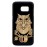 Husa vintage din lemn acacia pentru Samsung Galaxy S7, pirogravura - Acacia wood vintage case for Samsung Galaxy S7, phyrography "Owl" - wisdom Feng Shui symbol"