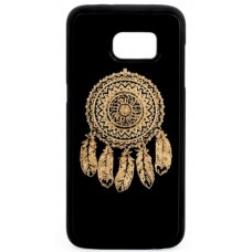 Husa vintage din lemn acacia pentru Samsung Galaxy S7, pirogravura - Acacia wood vintage case for Samsung Galaxy S7, phyrography "Talisman Dreamcatcher"