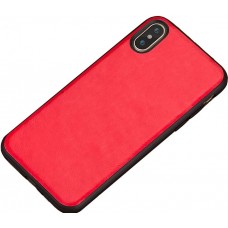 Carcasa subtire din piele lucrata manual pentru Iphone 7/8 Plus, Rosu intens - Thin-leather hand made case for Iphone 7/8 Plus, Intens Red